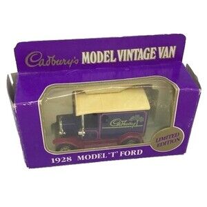 Cadbury's Vintage Van Advertising 1928 Model "T" Ford Delivery Diecast Lledo